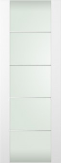 DOOR SLAB SMART PRO H3G 4H VETRO POLAR WHITE 18" X 80" X 1 3/4" TEMPERED FROSTED GLASS