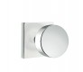 Emtek round door knob with square rosette privacy right hand polished chrome (us26) 5210