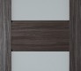 Modern Interior DOOR SLAB DESSA VETRO GRAY OAK 30" X 92 1/2" X 1 9/16" FROSTED GLASS