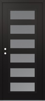 Diamond C9 36" x 80" black/white frosted Glass Panel black RHI