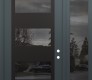 Modern Steel Front Door Diamond C2 50" x 96" anthracite/anthracite mirrored Glass Panel black LHI with Sidelite and Transom mirrored Glass