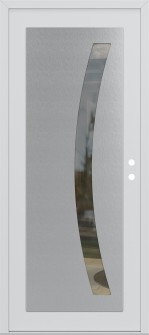 Diamond C4 36" x 80" white/white clear Glass Panel stainless steel LHI