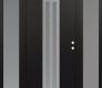 Modern Steel Front Door DIAMOND A8 60" X 80" BLACK/WHITE FROSTED GLASS PANEL STAINLESS STEEL LHI WITH 2 SIDELITES FROSTED GLASS