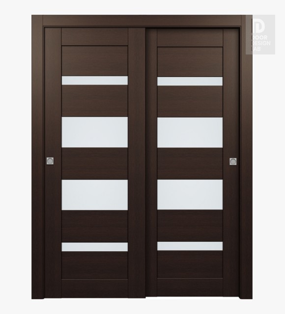 Mirella Vetro Veralinga Oak Modern Interior Bypass Doors by Belldinni