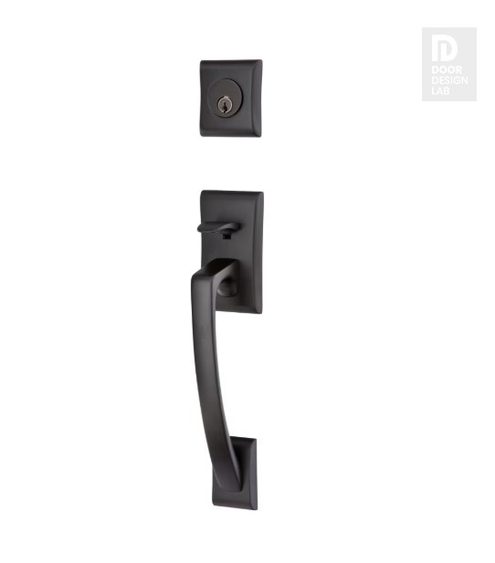 EMTEK ARES DUMMY 4807 FLAT BLACK US19 for Steel Front Doors