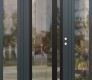 Modern Steel Front Door Diamond C15 64" x 80" anthracite/anthracite clear Glass Panel black LHI with 2 Sidelites clear Glass