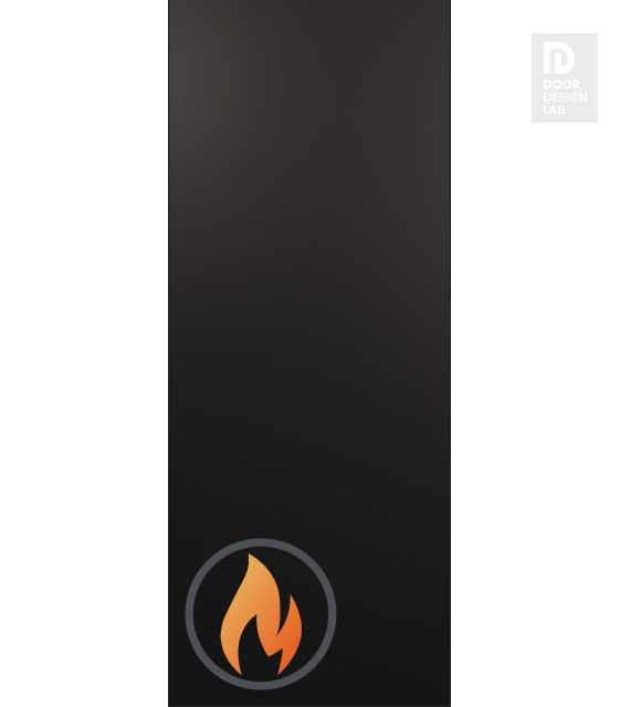 Modern Interior DOOR SLAB 20 MIN FIRE RATED BLACK MATTE 24" X 84" X 1 3/4"