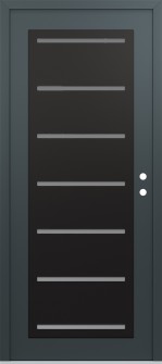 Diamond C11 36" x 80" anthracite/anthracite frosted Glass Panel black LHI