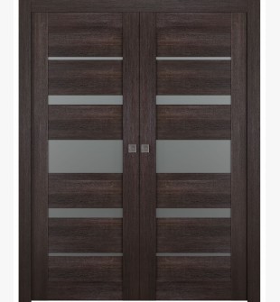 Avon 07-03 Vetro Veralinga Oak Double pocket doors