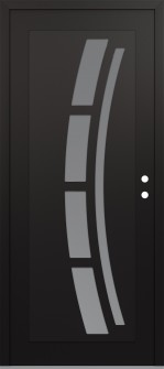 Diamond C12 36" x 80" black/white frosted Glass Panel black LHI