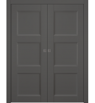 Oxford Uno 07 2Rn Gray Matte Double pocket doors