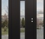 DIAMOND A1 68" X 80" BLACK/BLACK CLEAR GLASS PANEL BLACK RHI WITH 2 SIDELITES CLEAR GLASS