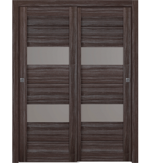 Vita Vetro Gray Oak Bypass doors