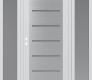 Modern Steel Front Door Diamond C11 64" x 80" white/white frosted Glass Panel stainless steel RHI with 2 Sidelites frosted Glass