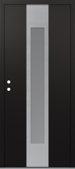 DIAMOND A1 36" X 80" BLACK/WHITE FROSTED GLASS PANEL STAINLESS STEEL RHI