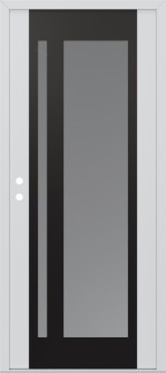 Diamond C15 36" x 80" white/white frosted Glass Panel black RHI