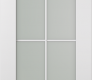 Modern Interior DOOR SLAB SMART PRO 8 LITE VETRO POLAR WHITE 18" X 96" X 1 3/4" TEMPERED FROSTED GLASS