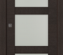 Avanti 3 Lite Vetro Black Apricot Modern Interior Pocket Door by Belldinni