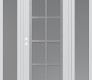 Modern Steel Front Door Diamond C16 60" x 80" white/white frosted Glass Panel stainless steel RHI with 2 Sidelites frosted Glass