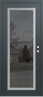 Diamond C1 36" x 80" anthracite/anthracite mirrored Glass Panel stainless steel LHI