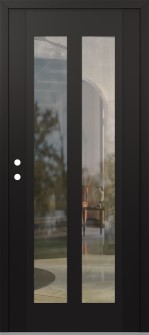 Diamond C14 36" x 80" black/black clear Glass Panel black RHI