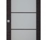 Avanti 5 Lite Vetro Black Apricot Modern Interior Barn Door by Belldinni