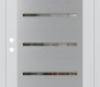 Modern Steel Front Door Diamond C11 36" x 80" white/white clear Glass Panel stainless steel RHI
