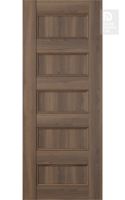 Modern Interior DOOR SLAB OXFORD UNO 07 4R PECAN NUTWOOD 18" X 80" X 1 3/4"