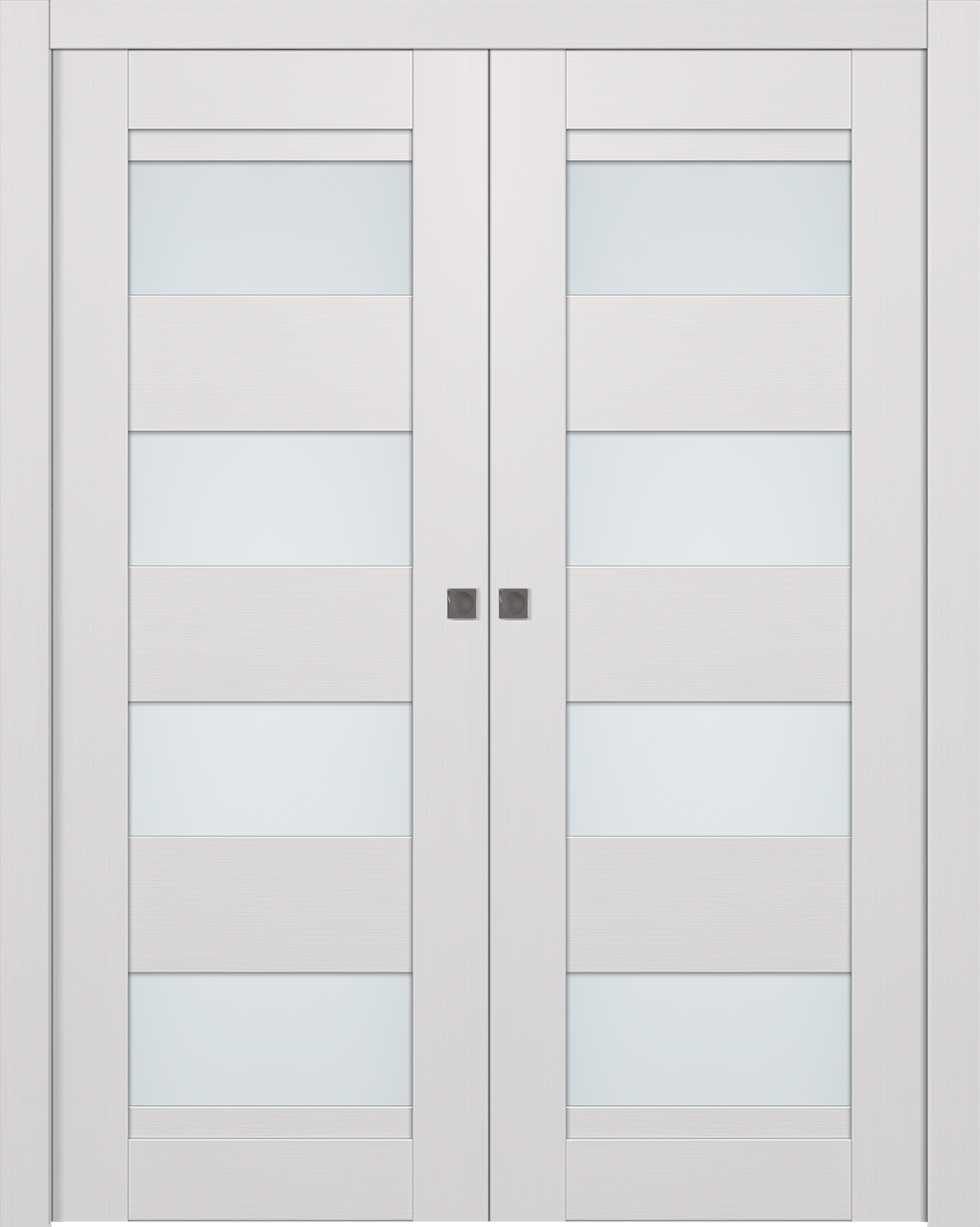 Modern interior door Della Vetro Bianco Noble Double pocket doors for ...