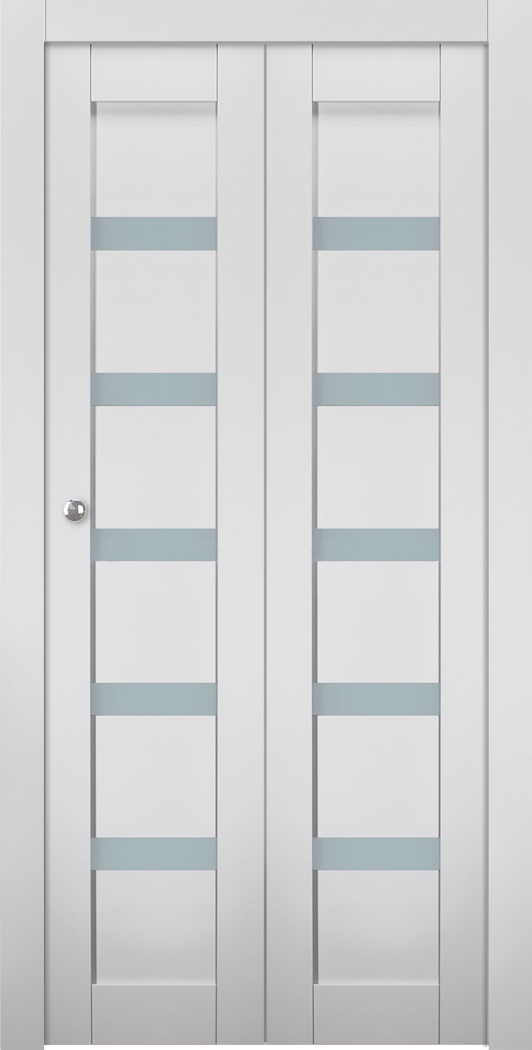 Modern interior door Leora Vetro Bianco Noble Bi-folding doors for $598 ...