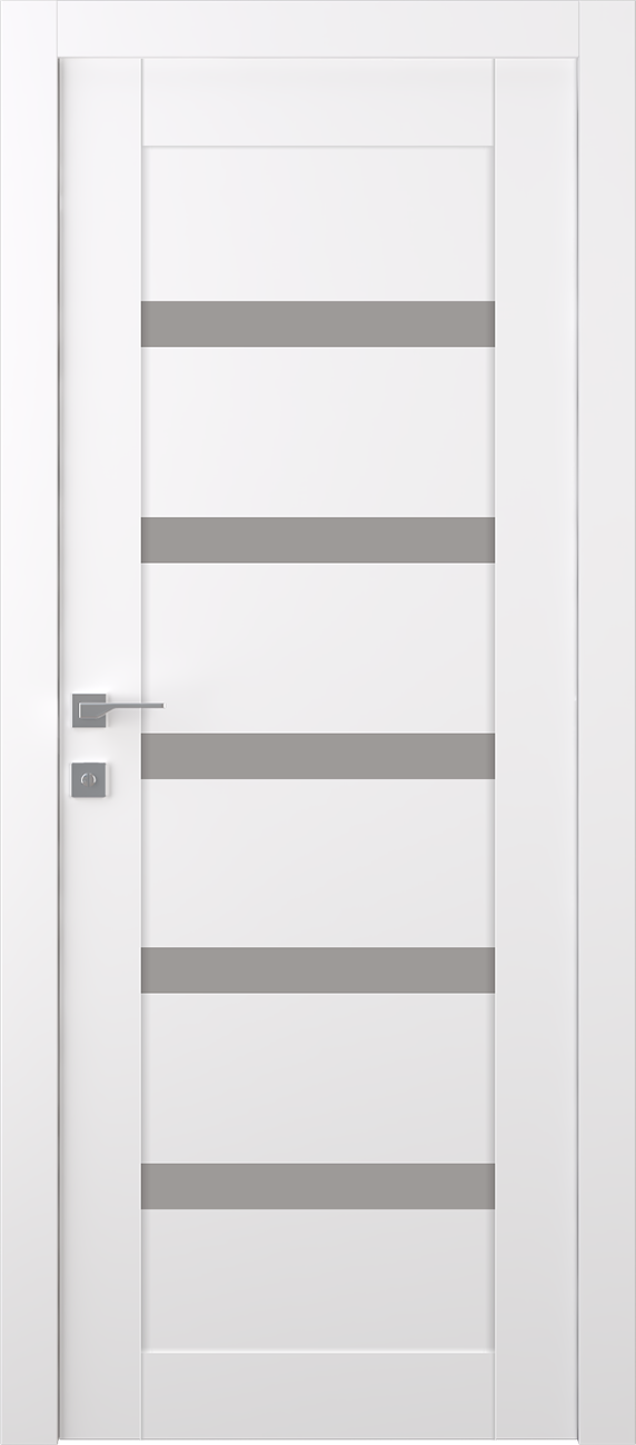 Modern interior door Leora Vetro Snow White for $309.00 | Door Design Lab