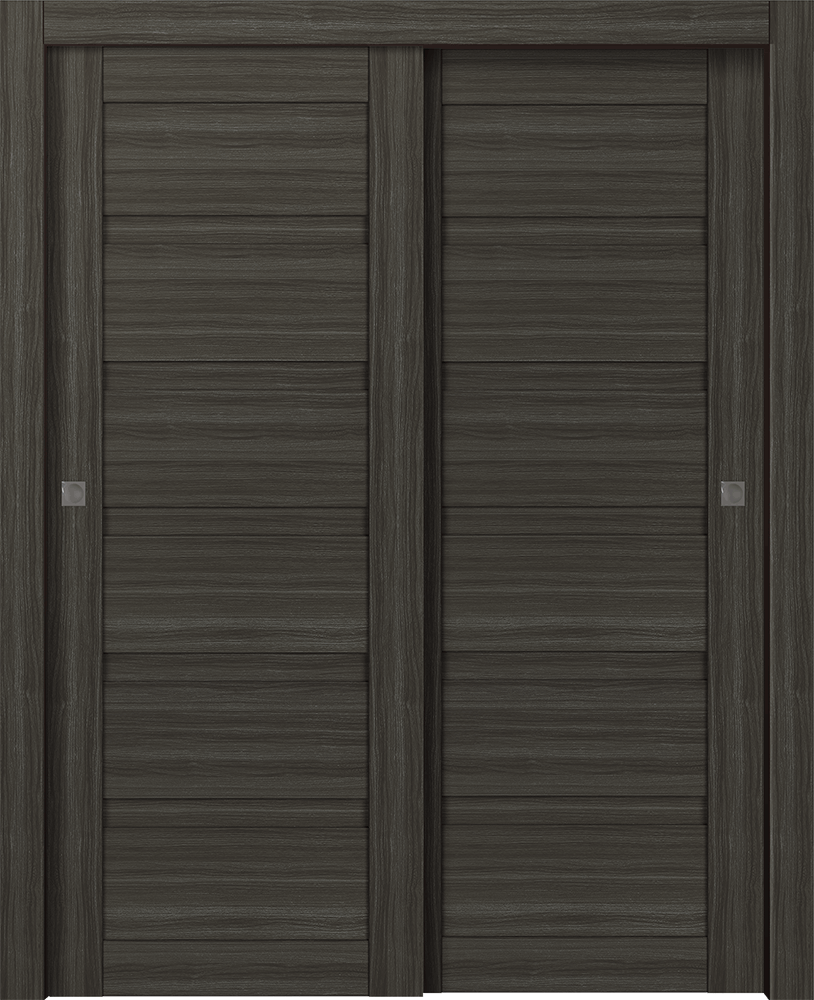 Modern interior door Louver Gray Oak Bypass doors for $678.00 | Door ...