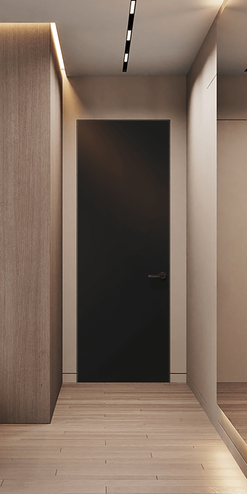 Optima Black Matte Modern Interior Frameless Door for $399.00 | Door ...