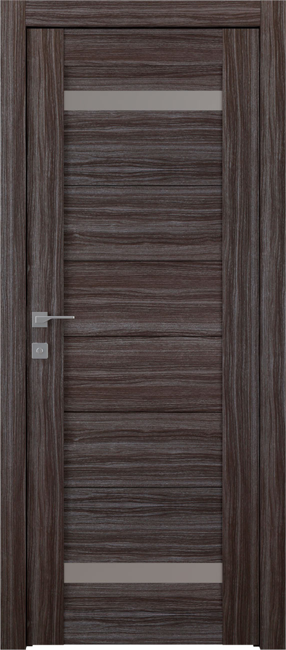 Modern interior door Perla Vetro Gray Oak for $299.00 | Door Design Lab