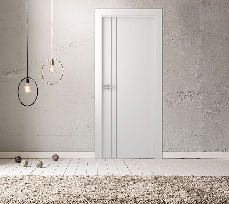 Modern interior door Smart Pro 2V Polar White for $379.00 | Door Design Lab