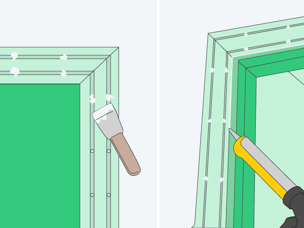 Seal the edges of the trim