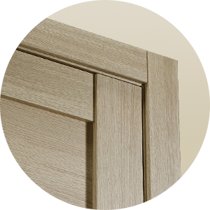 Stile and rail Esta Vetro Gray Oak bi-fold door