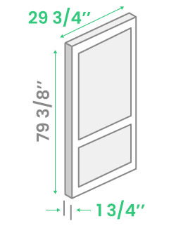 Slab 1-3/4 thick 6.6ft height 29-3/4 width