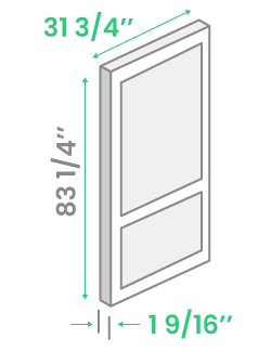 Slab 1-9/16 thick 6.6ft height 31-3/4 width