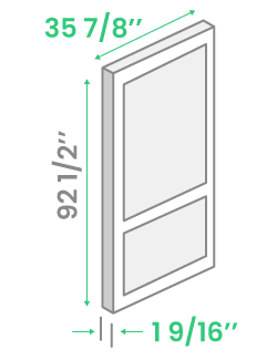 Slab 1-9/16 thick 6.6ft height 35-7/8 width